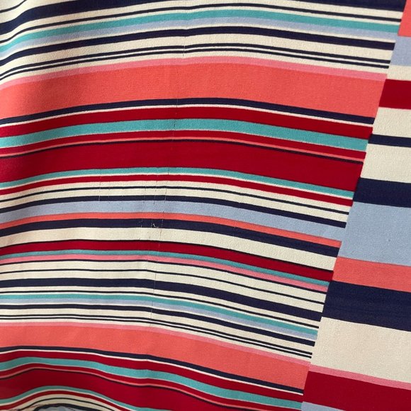 EST. 1946 Womens Multicolor Slit Sleeve Round Neck Striped Blouse Top Size XL - Picture 10 of 13